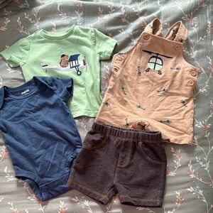 Playful Kids Aviation-Themed 2 outfit Matching Set